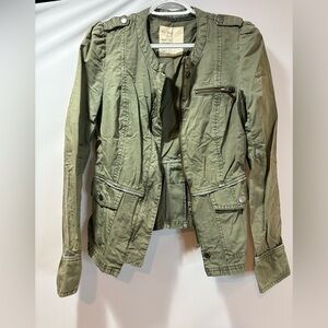 Free People Utility Jacket in Army Green